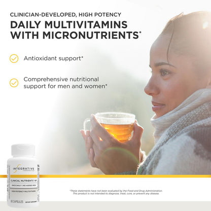 Integrative Therapeutics Clinical Nutrients HP - Daily Multivitamin with Antioxidant Support* - No Added Iron - Easy to Swallow - 60 Count (Pack of 1)