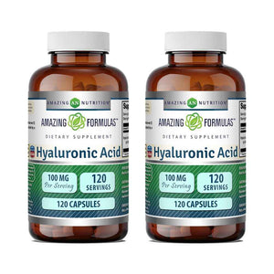 Amazing Formulas Hyaluronic Acid 100 Mg Supplement - Capsules - Non-GMO - Gluten-Free - Made in USA (1 Pack, 360 Count)