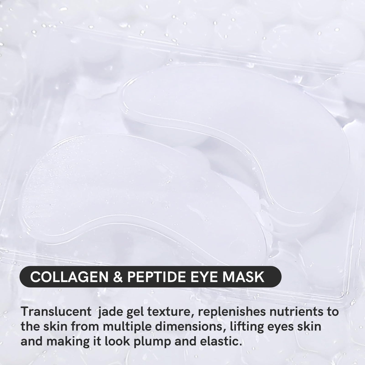 PEAUAMIE Collagen & Peptide Under Eye Patches (30 Pairs) – Rapid Relief for Dark Circles, Puffiness & Fine Lines | Professional Eye Mask Skincare