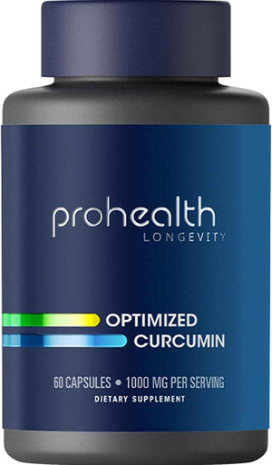 ProHealth Turmeric Curcumin Supplement: 285 Times More Bioavailable - Developed by Neuroscientists. 1000 mg Concentrated Longvida Curcumin Extract Per Serving (60 X 500mg Capsules Per Bottle)