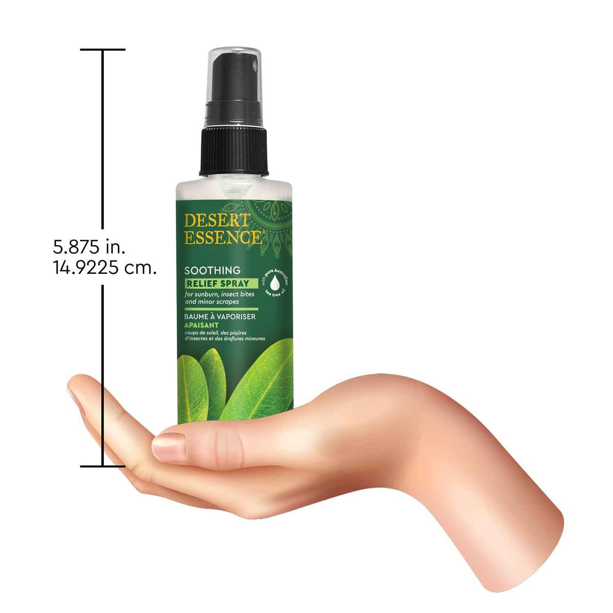 Desert Essence Relief Spray - 4 Fl Oz - Antiseptic Eco-Harvest Tea Tree Oil & Other Essential Oils - Natural First Aid - Minor Burns - Sunburn - Insect Bites - Scrapes - May Comfort Aching Feet