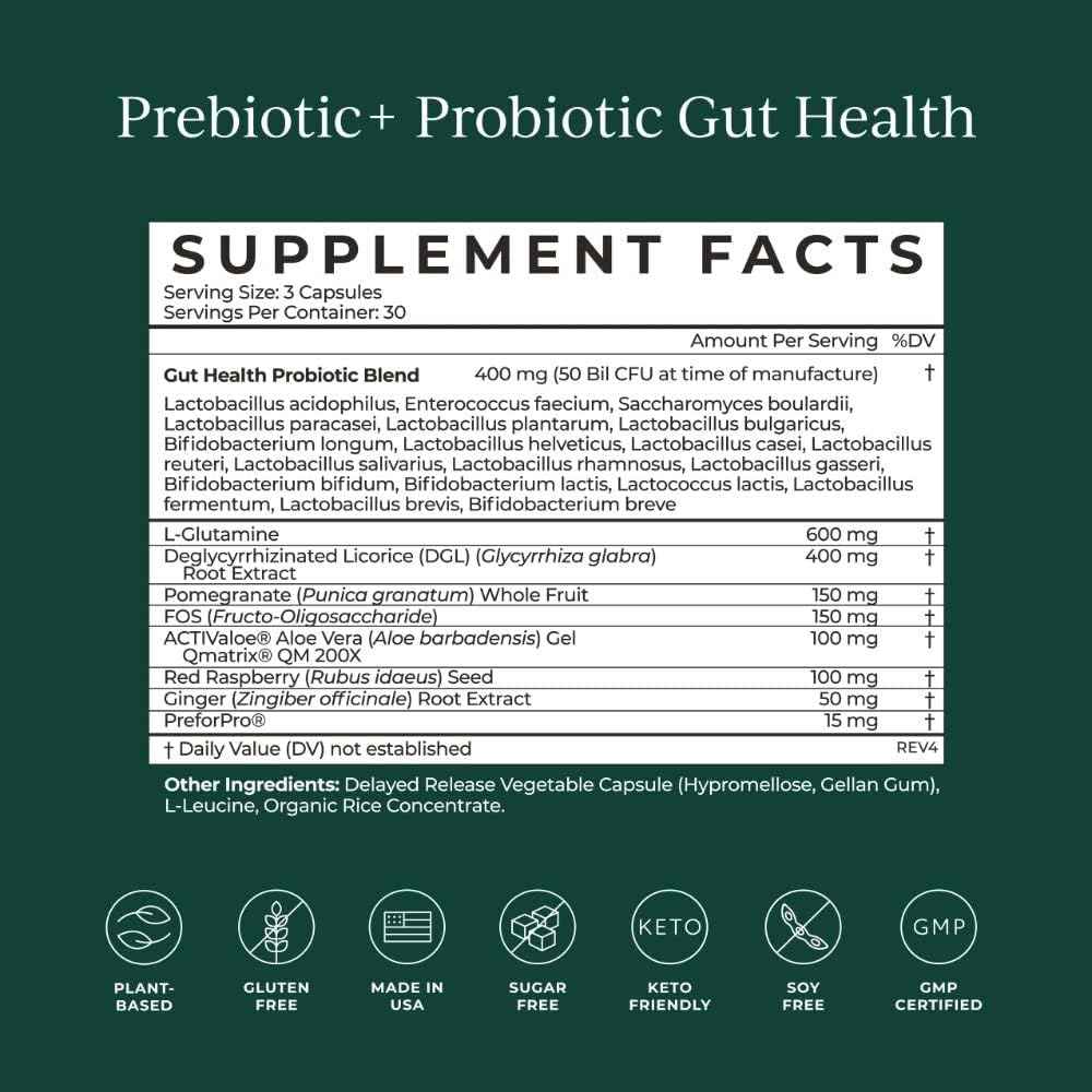 CYMBIOTIKA Probiotic + Prebiotic, 60 Billion CFU, 19 Strains for Gut
