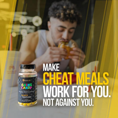 ALPHA LION Gains Candy, Supplement Pills that Support Weight Loss, Appetite Suppressant, Keto-Diet Friendly, Decrease Body Fat, Upgrade Energy & Workout Performance, 60 Capsules (MitoBurn)