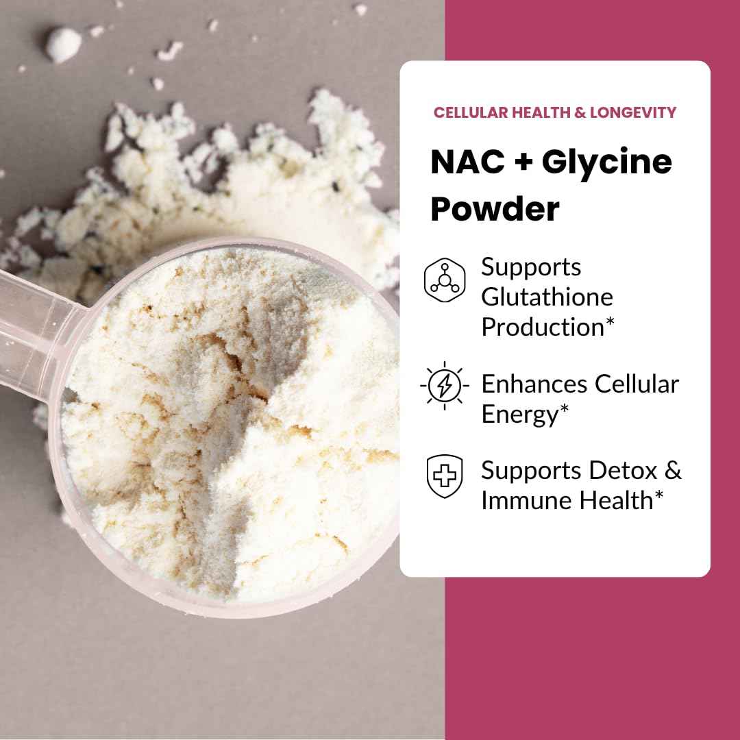Apeiron Elementals NAC + Glycine Powder - 2500mg - Glutathione Production, Immune Support, & Cellular Energy