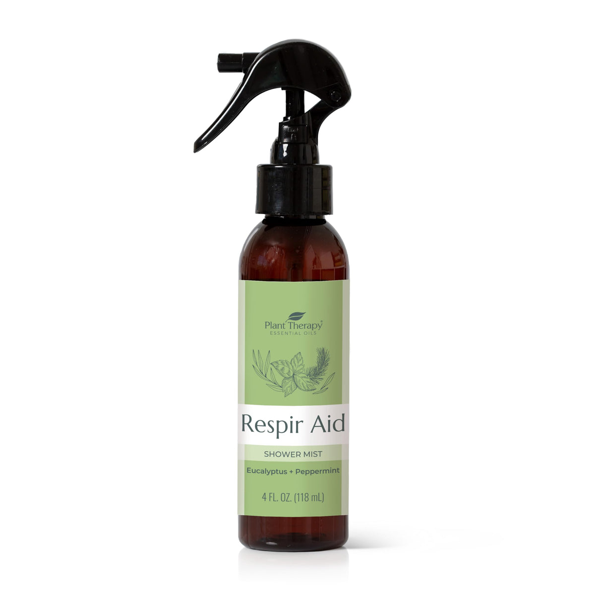 Plant Therapy Respir Aid Shower Mist 4 oz Refreshing & Crisp Aroma, Great to Help Clear Congestion