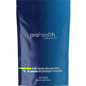 ProHealth Longevity Bulk Trans Resveratrol Powder 100 Grams - Pure Pharmaceutical Grade, 1000 mg per Scoop, Superior Absorption and Bioavailability