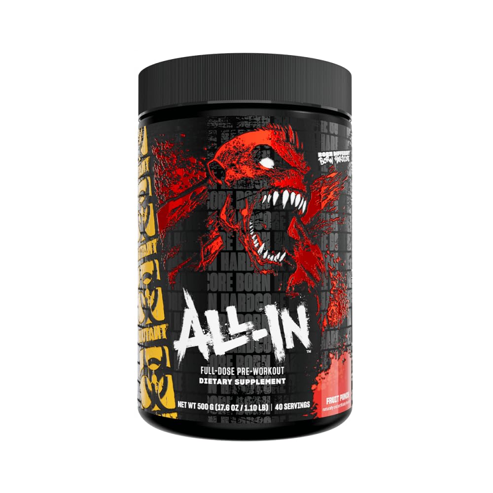 Mutant All-in - Full-Dose Pre-Workout - Fruit Punch - 40 Serving - 500 g (17.6 oz)