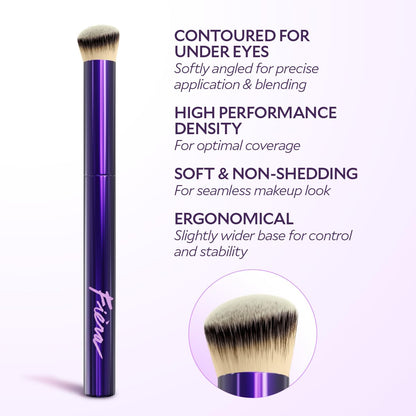 Contoured Concealer Brush for Eyes & Nose - Precise Blending Makeup Brush for Flawless Coverage - Soft, Non-Shedding, Cruelty-Free Brush for Spot Concealing & Hard-to-Reach Areas