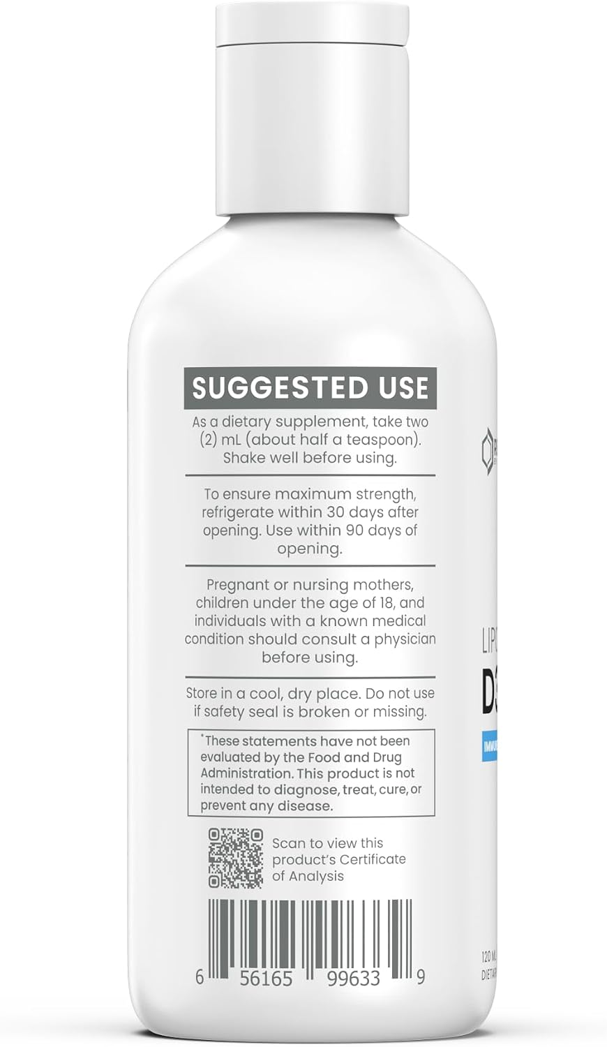 Renue By Science Vitamin D3 K2 Gel - High Strength Liposomal D3 K2 Supplement - 120ml Vitamin D K2 Gel - 2500IU Vitamin D3 & 200mcg Vitamin K2 per Serving - Non-GMO & Allergen Free - Made in the USA