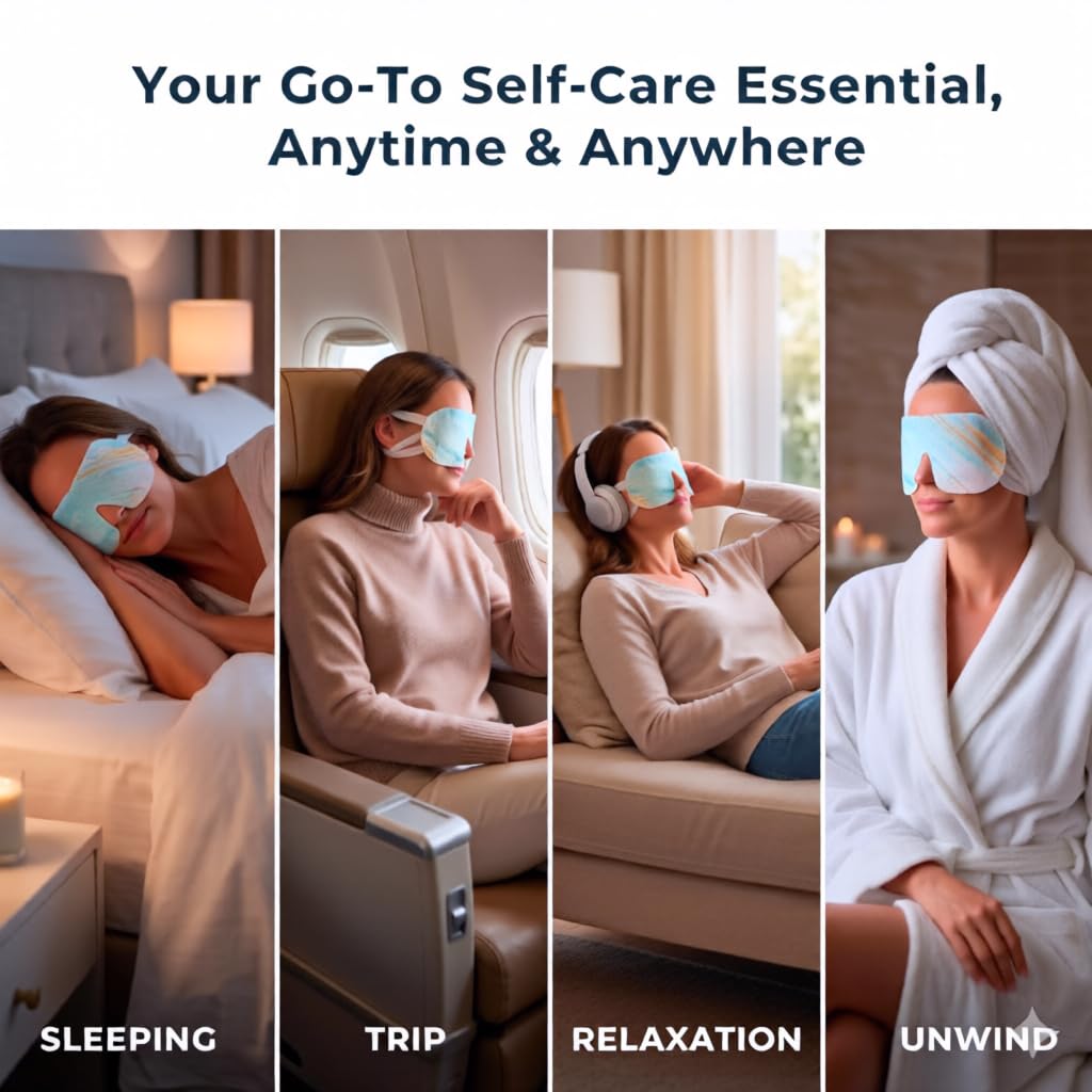 FACEMOON Self Heating Steam Eye Masks - Unscented (16 Packs)