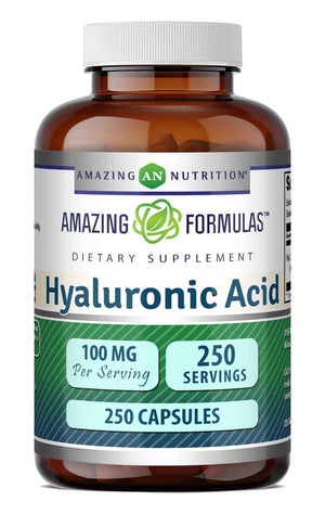 Amazing Formulas Hyaluronic Acid 100 Mg Supplement - Capsules - Non-GMO - Gluten-Free - Made in USA (1 Pack, 360 Count)