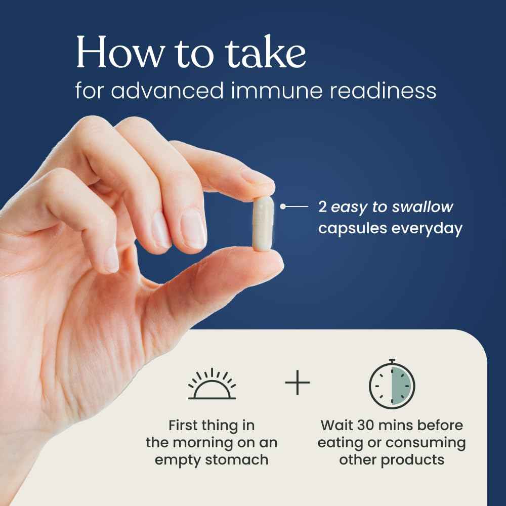 Better Way Health - Advanced Immune Readiness - Highly Purified 1,3/1,6 Beta Glucan 100 - Clinically Tested Immune Defense - 100mg/60 Capsules