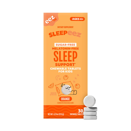 Sleepeez by EEZ Co. Sugar-Free Chewable Tablets for Kids, Orange, 30ct