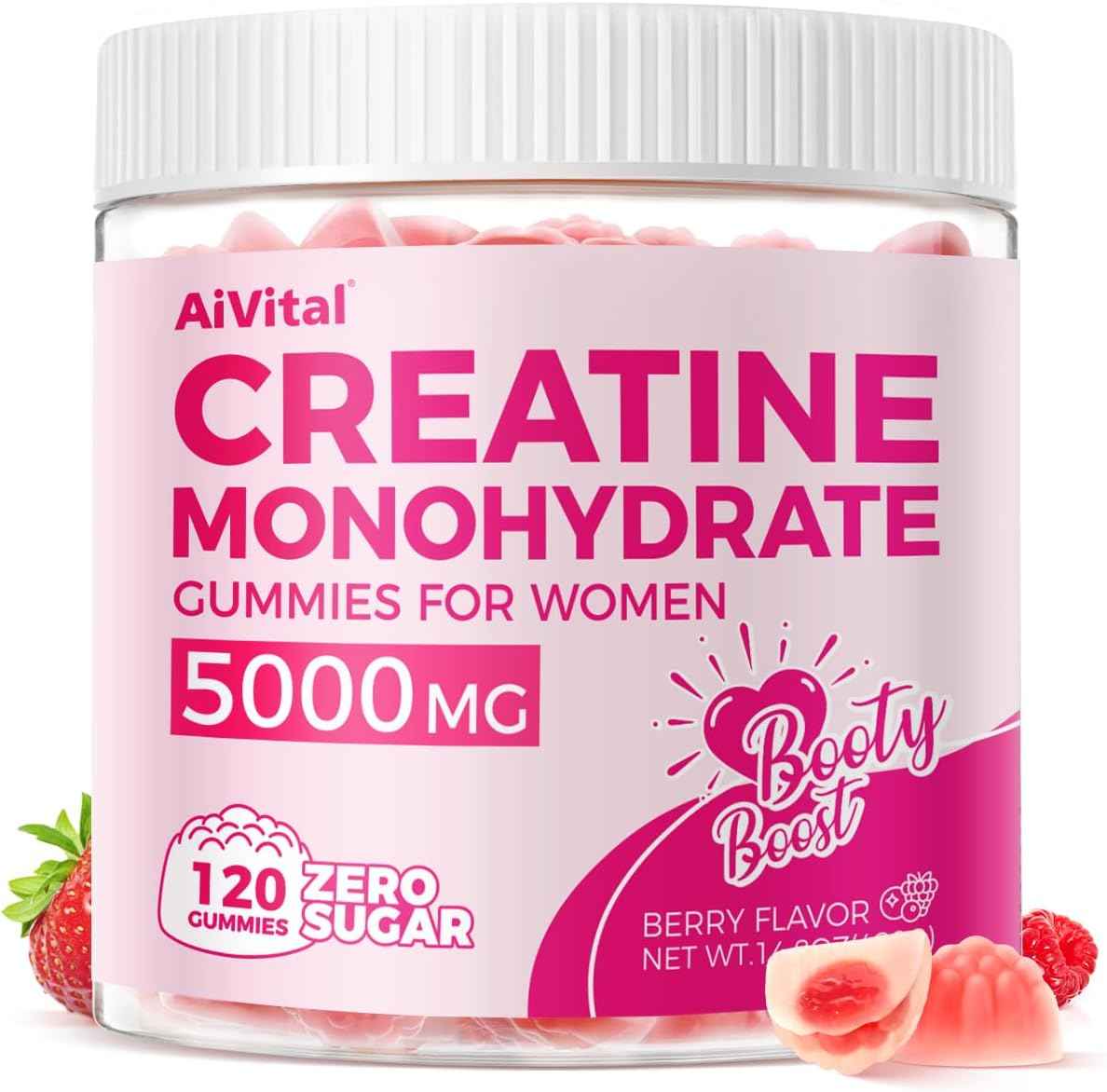 AiVital Creatine Gummies for Women with Creatine Powder for Men 5000mg