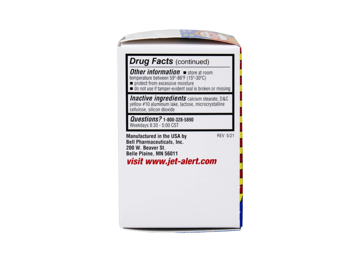 Jet Alert Double Strength Alertness Aid Caplets, 200mg-90 Ct Value Packs (6)