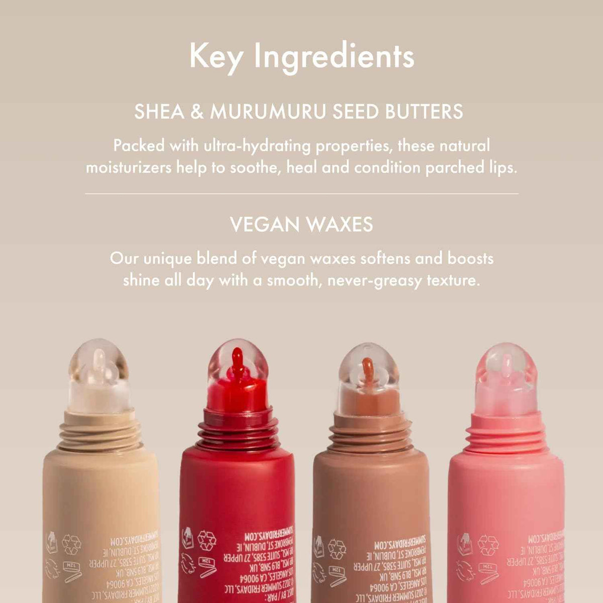 Summer Fridays Tinted Lip Butter Balm - Conditioning Vegan Lip Balm for Instant Moisture