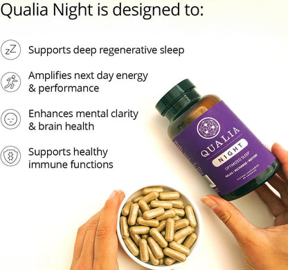 Qualia Mind & Qualia Night - Premium Nootropic Supplement for Mental Performance - Increase Focus - Deep Refreshing Sleep Support - (1 Week Supply)