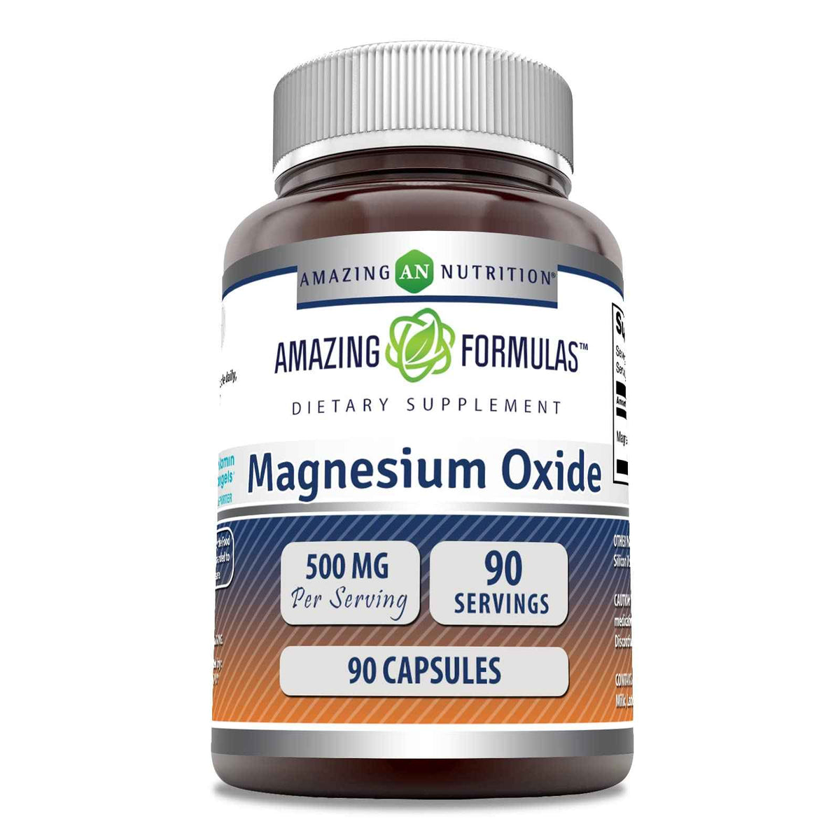 Amazing Formulas Magnesium Oxide Supplement - 500 Mg per Serving - 90 Capsules - Non-GMO - Gluten-Free - Made in USA