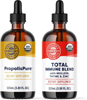 Vimergy Day-Night Immunity Kit* - 2-Part Liquid Supplement Kit with PropolisPure & Total Immune Blend* - Fast-Absorbing, 2 x 115ml - 2 x 57 Servings - Support Immune and Respiratory Defense Systems