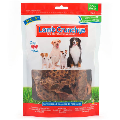 PCI Pet Center Inc Lamb Crunchys raw dehydrated Lamb Dog - 16 oz