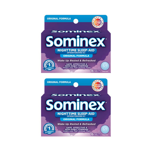Sominex Original Formula Tablets 16 Tablets (Pack of 2)
