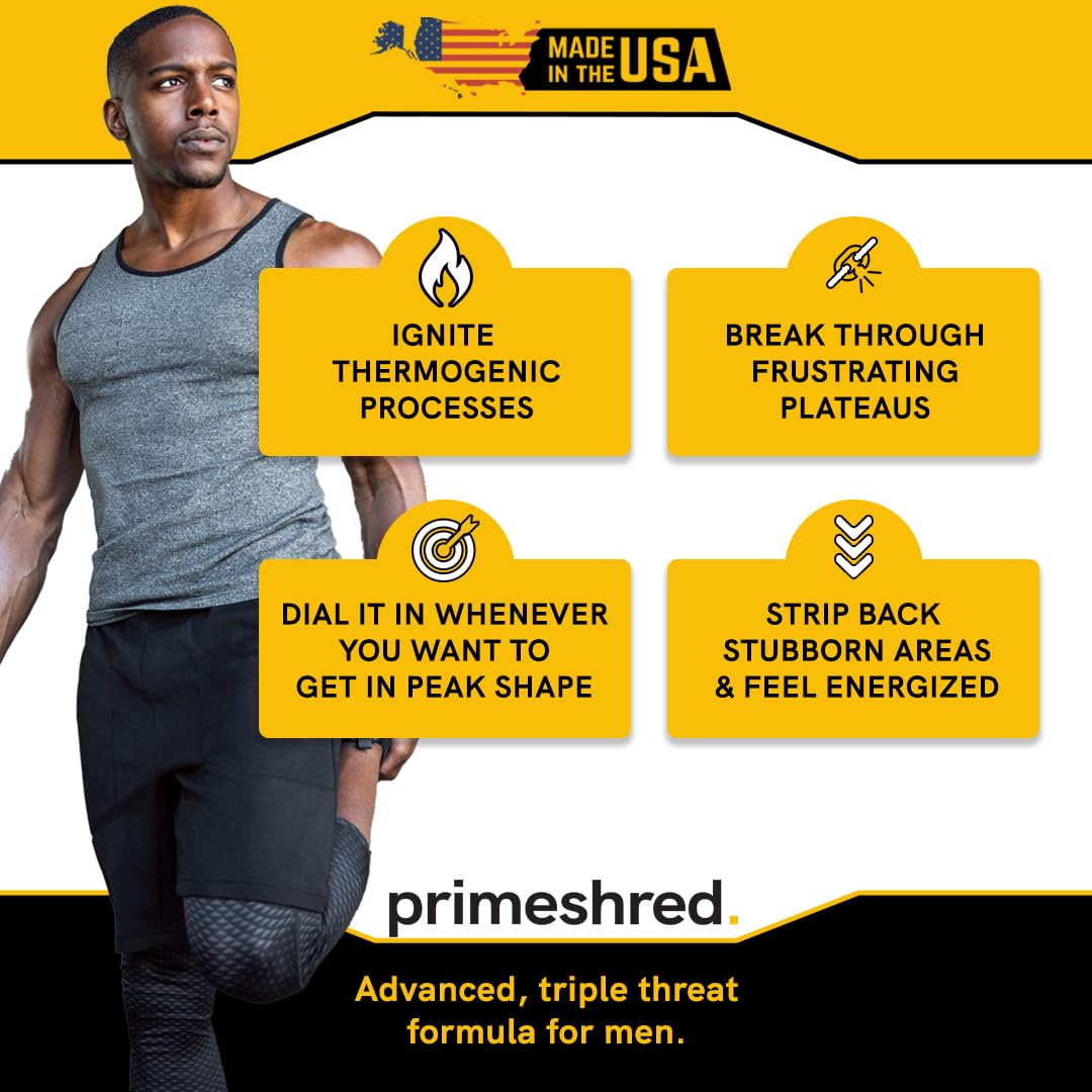 PrimeShred Fat Burner for Men, 90 Caps