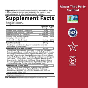 Garden of Life Vitamin Code Healthy Blood - Iron Supplement for Women, 60 Vegan Capsules, with Vitamins B, C, Trace Minerals