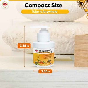 PPT.MHC Bee Venom Massage Cream with Pump - Soothing Muscle Rub with Turmeric, Arnica & MSM - Premium Bee Venom Lotion for Back, Legs & Feet - Everyday Non-Greasy 3.5oz Cream