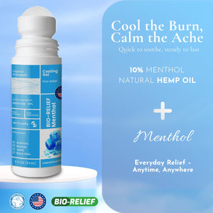 BIO-Relief Pain Roll On w 10% Menthol & Arnica | Highly Effective, Cool & Topical Pain Relief Extra Strength for Arthritis, Muscle, Joint, & Back - Easy Roll On Maximum Strength, Made in USA Scientific Solutions GlobalBuy Supplements Australia