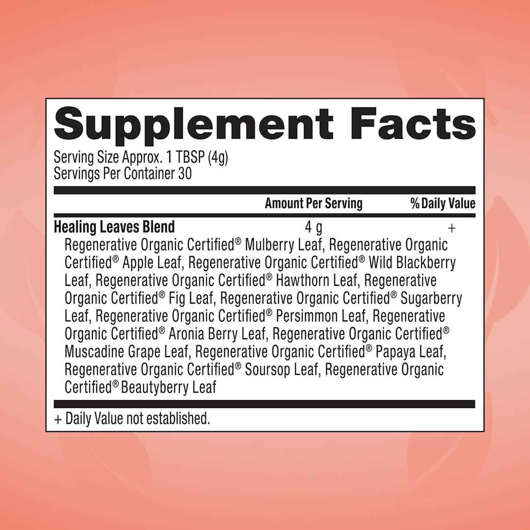 Healing Leaves, Longevity Blend Loose-Leaf Tea- 30 Servings - Biblically Inspired, 12 Fruit Tree Leaf Blend. Supports Digestion, Immune Function, Healthy Inflammation Response and Energy