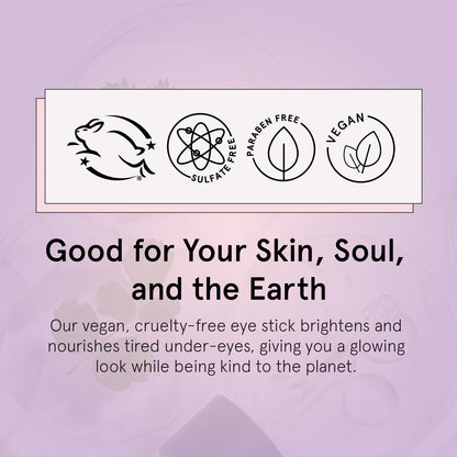 grace & stella Retinol & Caffeine Eye Brightener Balm Stick (3.5g) - Travel-Size Anti-Aging Treatment for Dark Circles, Puffiness & Wrinkles | Vegan Eye Cream Stick