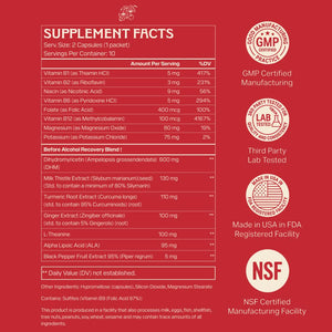Apéritif Before Alcohol Recovery Supplement - DHM (Dihydromyricetin), Milk Thistle, Turmeric & B Vitamins - Hydration & Liver Support for Morning Clarity Apéritif Health buy supplements Au