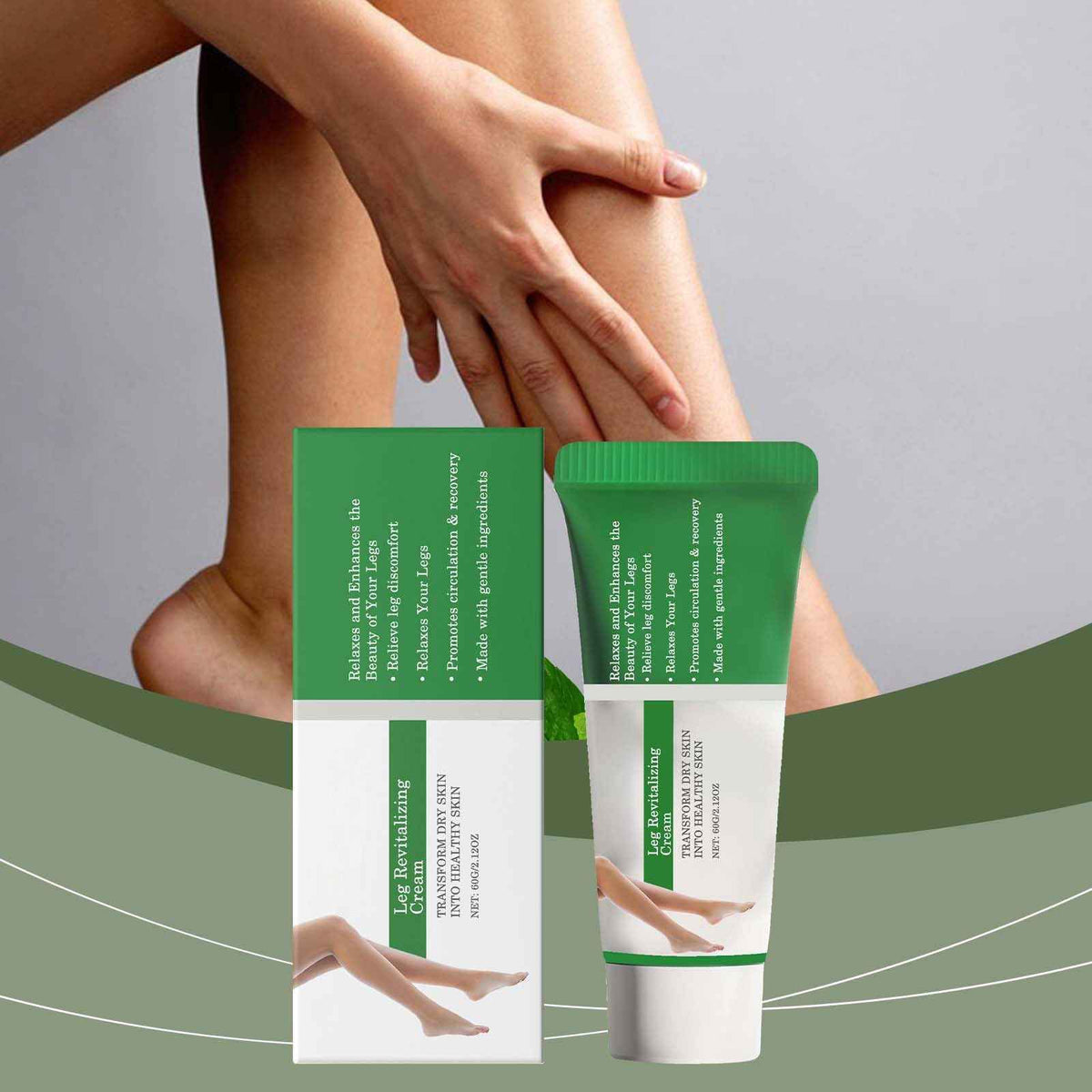 Leg Relief Cream Improves The Feeling Of Soreness And Swelling. Daily Muscle And Joint Care Massage Cream Is Suitable For Sedentary People In The Office To Reli
