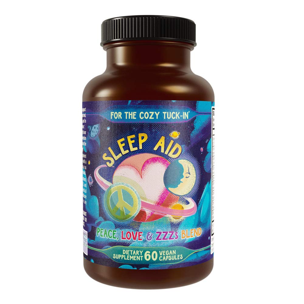 Melatonin Free Natural Sleep Aid Supplement Peace, Love, and ZZZs