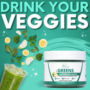 Green Superfood Powder for Digestion & Gut Health - Keto Friendly Superfood Greens Blend Powder for Immune Support - Powdered Greens Supplement for Immune Boost - Apple Banana Flavor My Adventure to FitBuy Supplements Australia