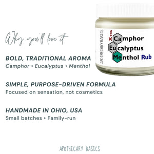 Camphor+Eucalyptus+Menthol Xtra Rub – Handmade with Menthol, Camphor & Eucalyptus – Soothing & Refreshing – 2.5 fl oz IEG StoreBuy Supplements Australia