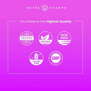 NutraChamps Sugar Free Biotin Gummies 10000mcg [High Potency] - Healthy Hair, Skin & Nails for Women, Men & Kids - 5000mcg in Each Gummy - Vegan, Non-GMO, Hair Health Vitamins Supplement - Raspberry