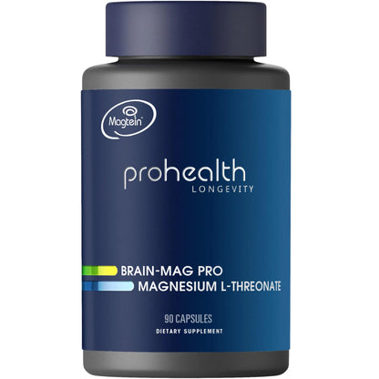 Magnesium L-Threonate Supplement (Magtein), 90 Capsules - Clinically Supported for Brain Health - Optimize Learning, Memory & Focus - 3rd Party Tested (3 Pack)