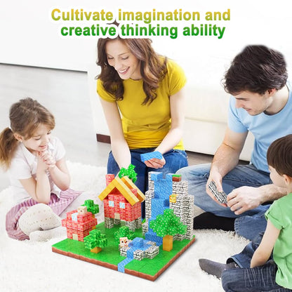 carlle Magnetic Building Blocks 160PCS Magnet Cubes Toys, Build 3D Forest World Set, STEM Montessori Sensory Toys for Kids Boys and Girls Ages 3-5 4-8