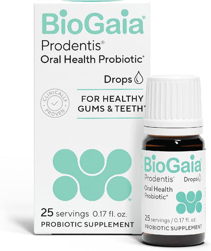 BioGaia Prodentis Oral Probiotic Drops for Teeth & Gums and Bad Breath - Dental Hygienist-Recommended - Promotes Healthy Gums & Improves Oral Health - Fights Bad Breath - Dental Probiotic 5mL