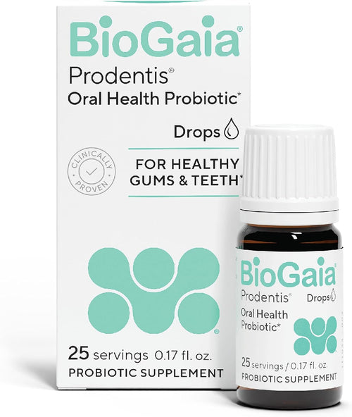 BioGaia Prodentis Oral Probiotic Drops for Teeth & Gums and Bad Breath - Dental Hygienist-Recommended - Promotes Healthy Gums & Improves Oral Health - Fights Bad Breath - Dental Probiotic 5mL