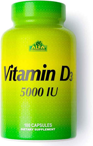 ALFA VITAMINS Vitamin D3 1000 IU Supplement, Supports Immune Health, Calcium Absorption, Healthy Bones & Joints, Dietary Supplement for Daily Wellness, Non GMO, Gluten Free, 100 Capsules