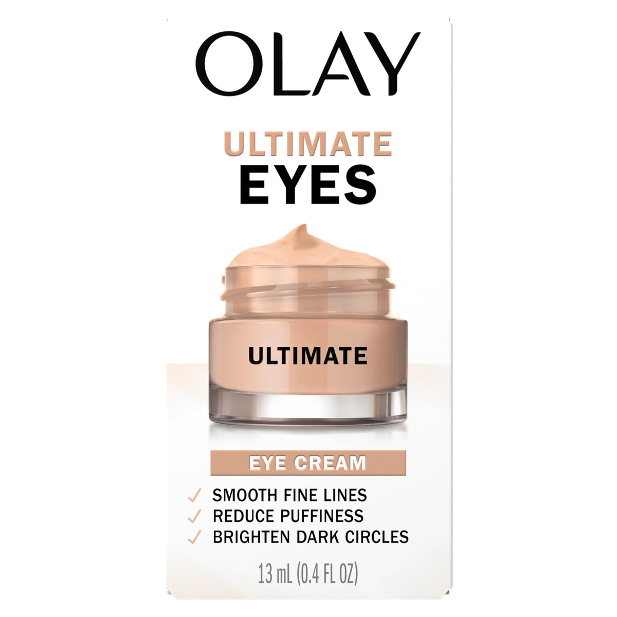 Olay Eyes Ultimate Eye Cream Duo (Pack of 2) - 3-in-1 Treatment for Dark Circles, Wrinkles & Puffiness (0.4 fl oz each)