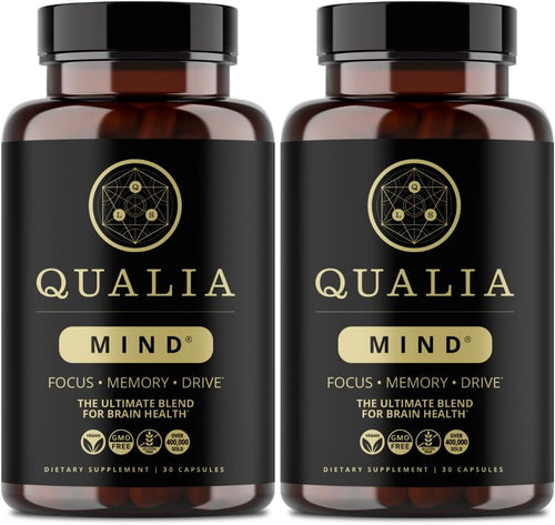 Qualia Mind — Beat Brain Fog - Doctor-Formulated Premium Brain Nourishment - Fuel Focus, Drive & Energy - 32 Ingredients Including Lion’s Mane, Cognizin™, Ginkgo & More - 2 Week Supply*