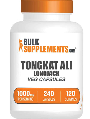 BulkSupplements.com Longjack Extract Capsules - Tongkat Ali Extract, Tongkat Ali Supplement - Vegan-Friendly, 120 Veg Capsules (Pack of 1)