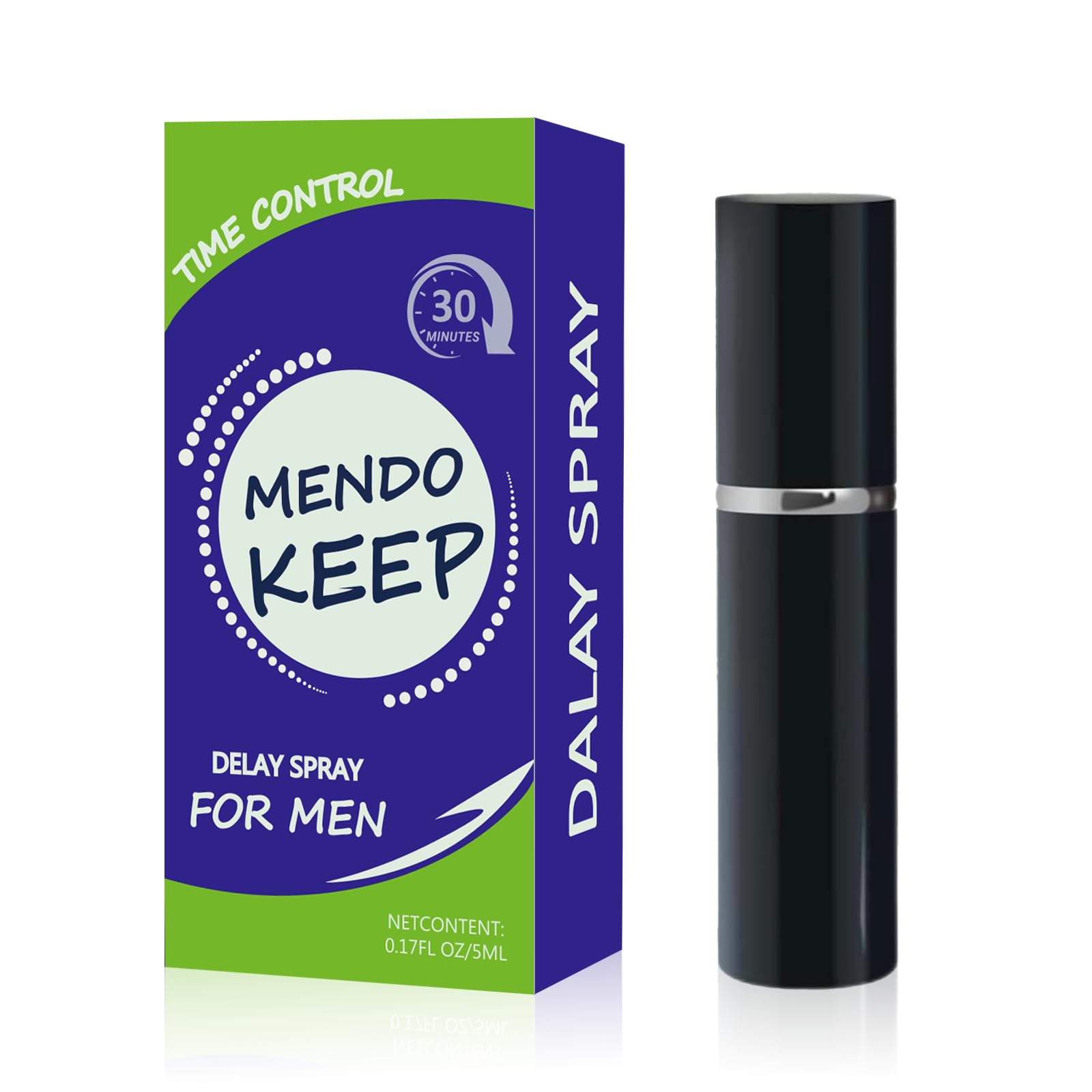 MENDO Keep Desensitizing Delay Spray for Men,Clinically Proven to Help Men Last Longer in Bed-Climax Control-0.17 FL OZ/5ML
