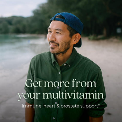 New Chapter One Daily Every Man's Multivitamin 40+ - Offers Eyesight, Immune System & Cellular Energy Support* - Contains Vitamin C, Saw Palmetto & More - Gluten Free & Vegetarian - 96 Tablets