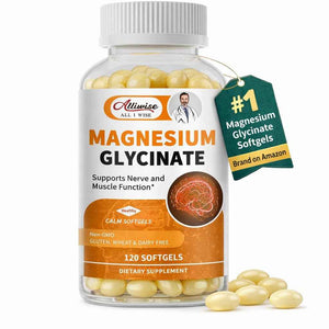 Magnesium Glycinate 400mg Softgels with Vitamin D3 & B6,Small Easy to Swallow Gel Caps,High Absorption, Gentle on Stomach,Supports Sleep, Muscle & Calm,Bone Health,120 Softgels