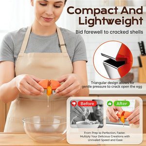 New Egg Shell Opener Egg Cracker Tool Stainless Steel, Multifunctional Egg Shell Opener for Raw Or Hard-Boiled Eggs, Kitchen Gadget for Cooking Baking (Orange Red) CLRZOLBuy Supplements Australia