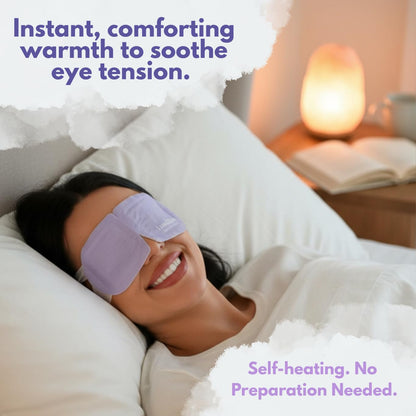 LumiDew Self Heating Steam Eye Mask – Warm Compress Eye Mask for Sleep, Dry Eye Relief & Relaxation, Unscented (16 Pack)